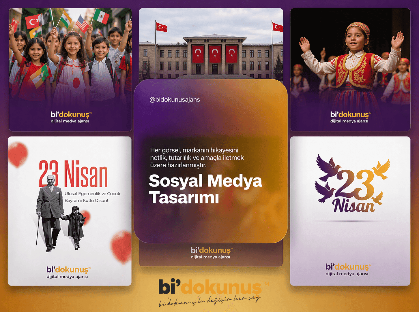bi'dokunuş ile 23 nisan sosyal medya performans analizi